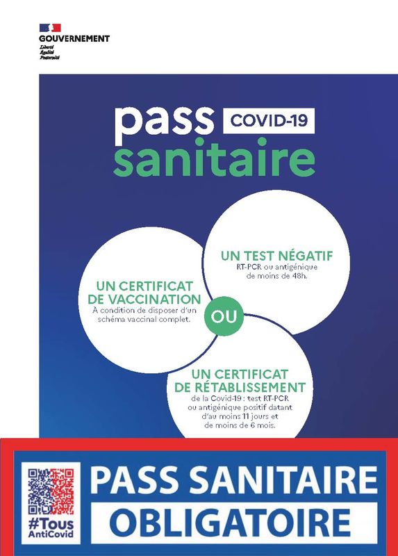 Pass sanitaire obligatoire