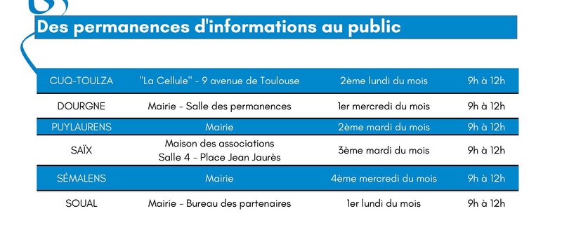 calendrier des permanences OPAH